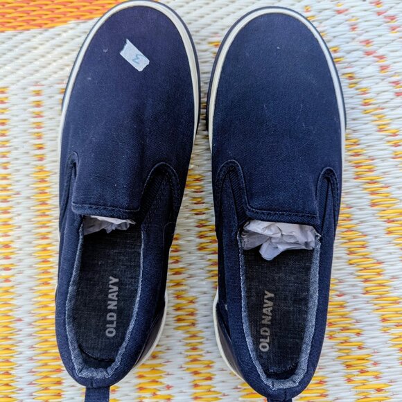 Old Navy Little Kid's Size 3 canvas slip on loafers shoes sneakers - Picture 1 of 5